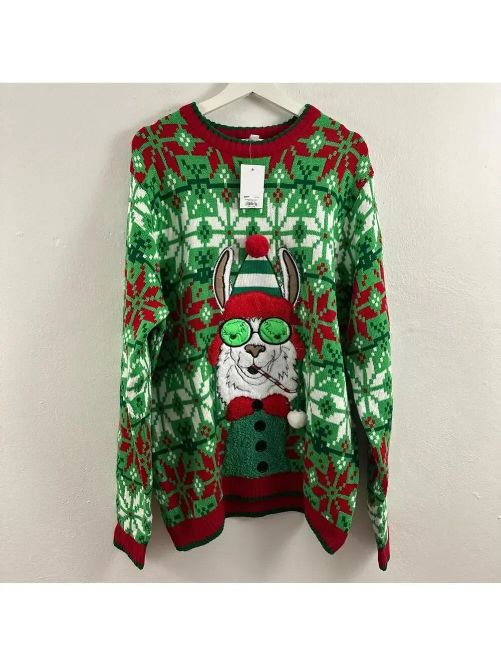 NWT Celebrate Together Llama with Sun Glasses Ugly Sweater Men's Size XXL